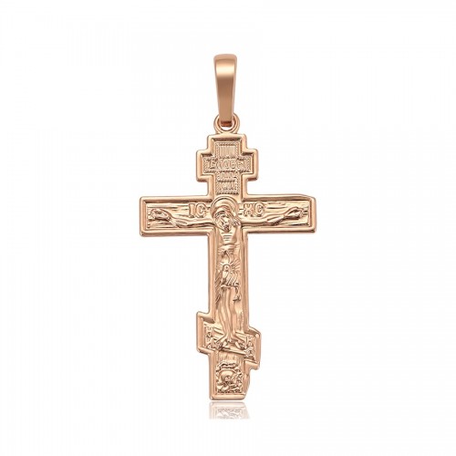 Kulons - krusts, rozā zelta pārklājums